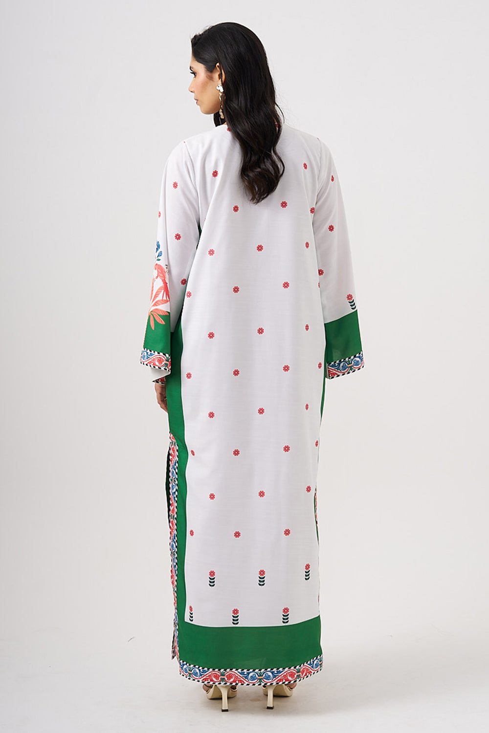 Palma Kaftan (White-Green)