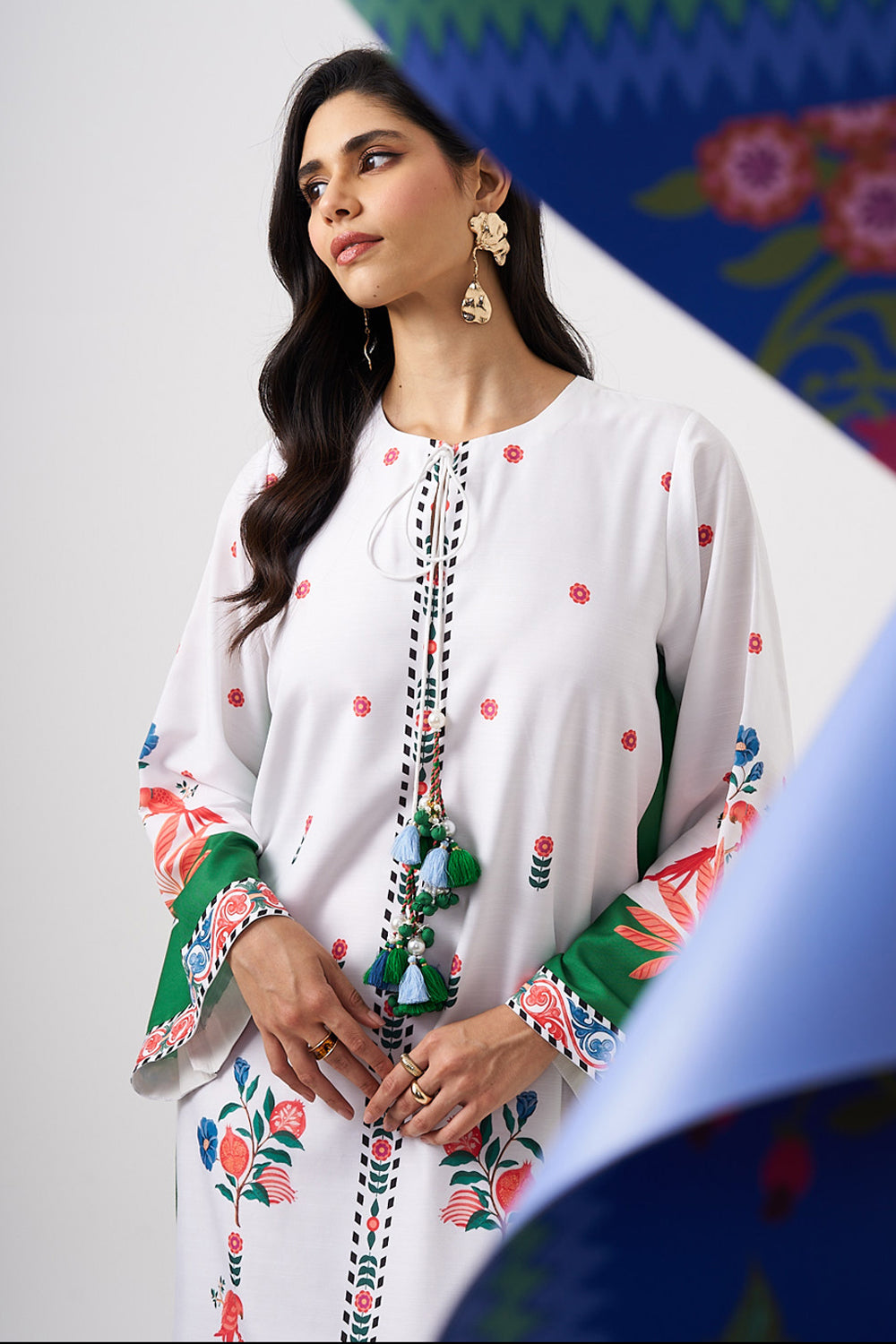 White Green Kaftan