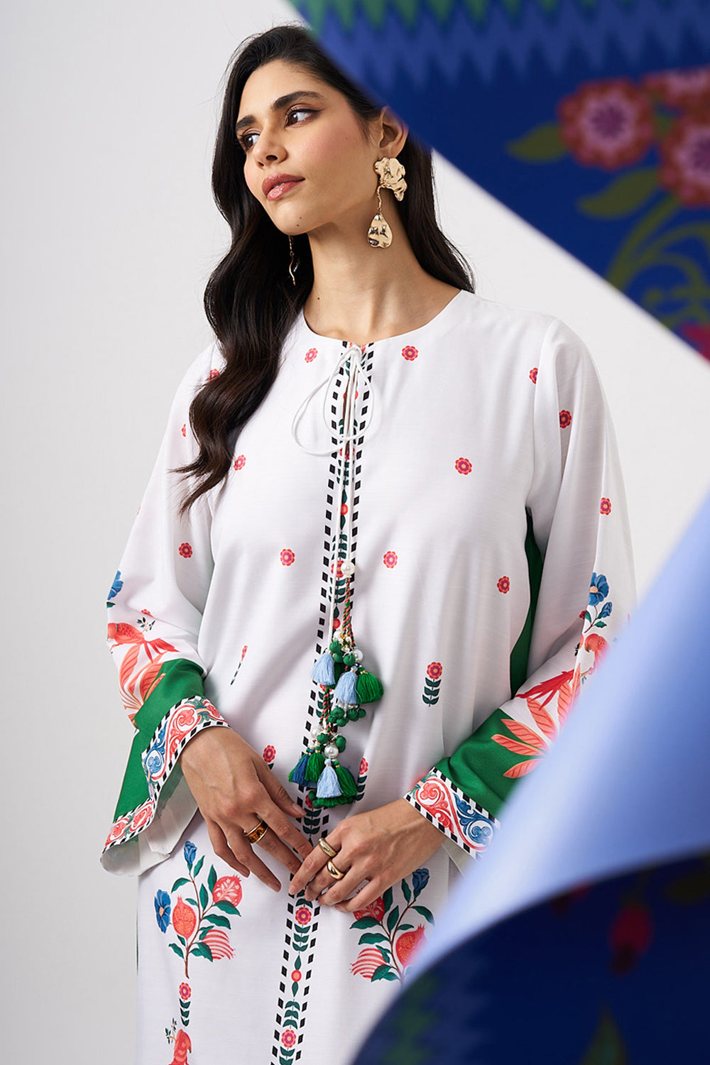 White Green Kaftan