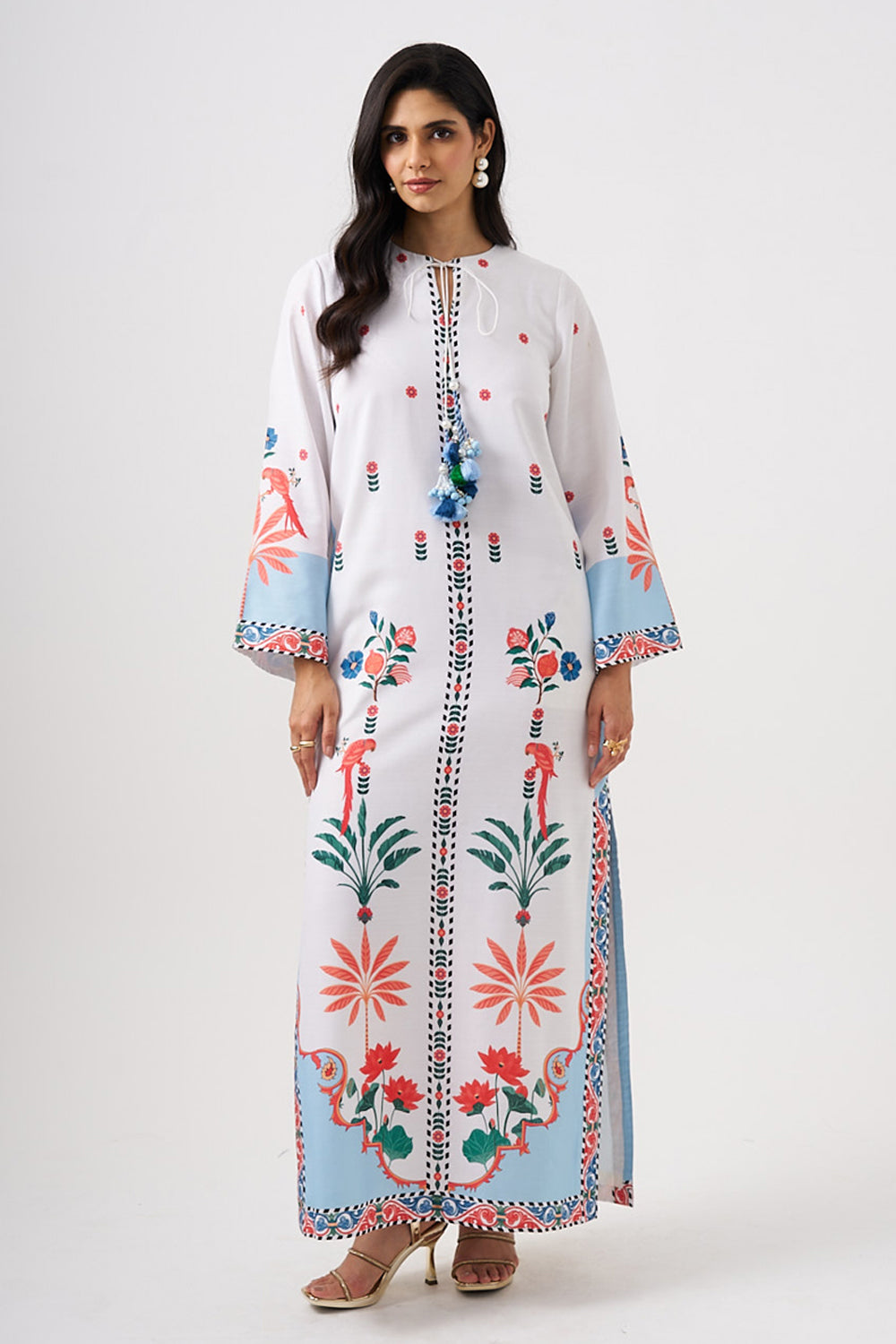 White Blue Kaftan