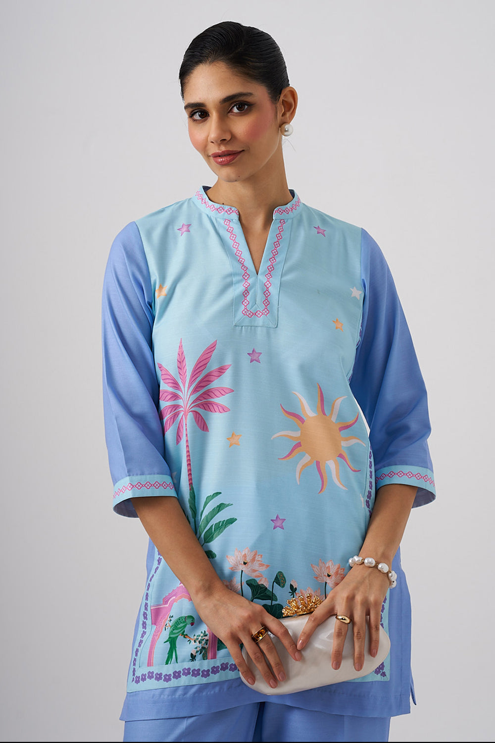 Placement Print Kurta With Pants