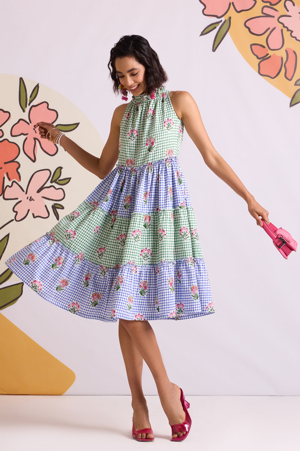 Sophia Hater Neck Dress