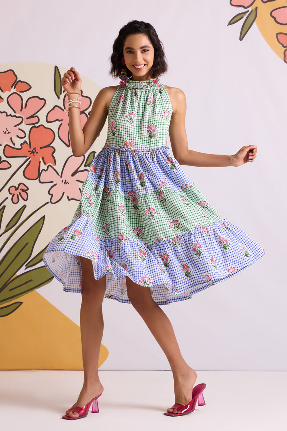 Sophia Hater Neck Dress