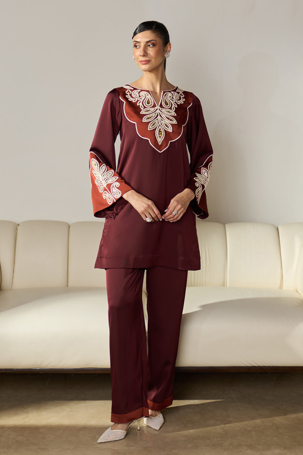 Raha Embroidered Co-ord Set