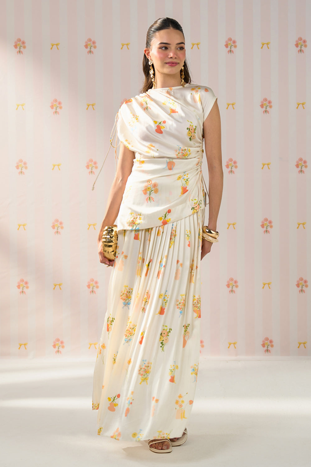 Fleur Pleated Maxi Skirt