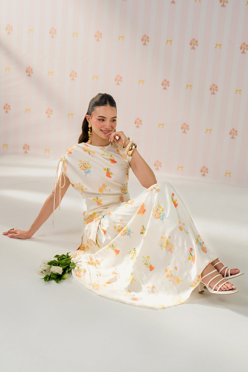 Fleur Pleated Maxi Skirt
