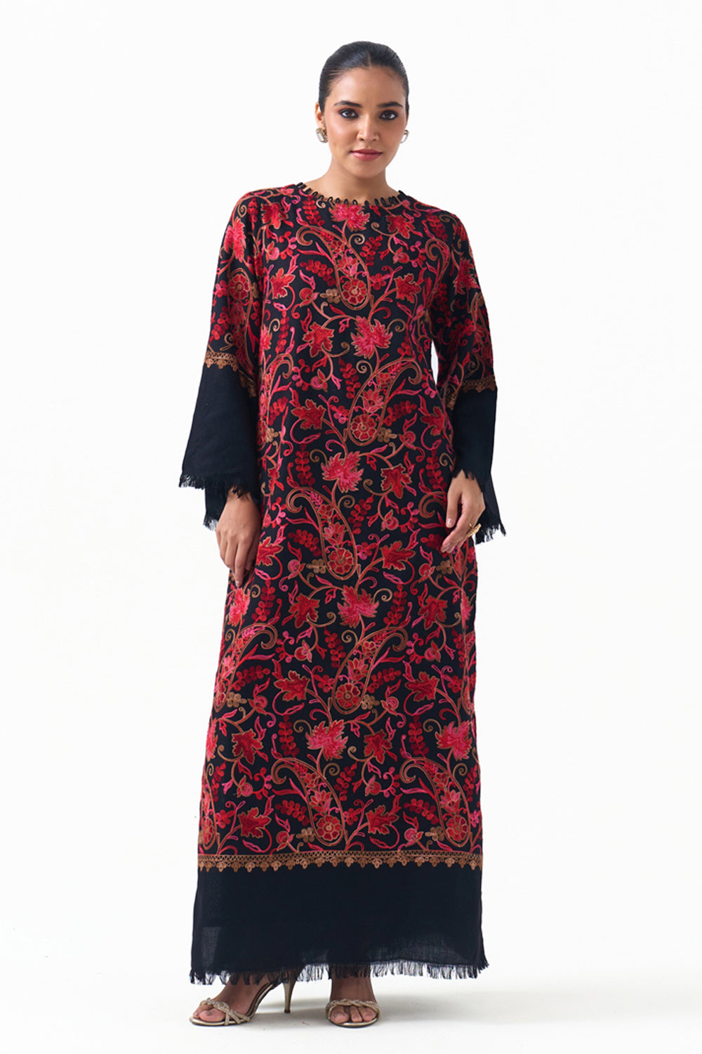 Ziya Embroidered Shawl Kaftan