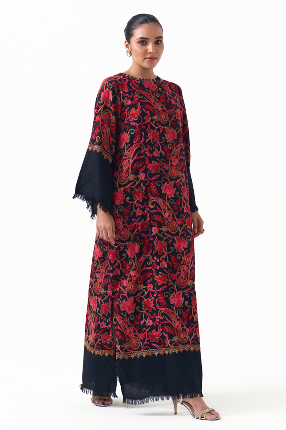 Ziya Embroidered Shawl Kaftan