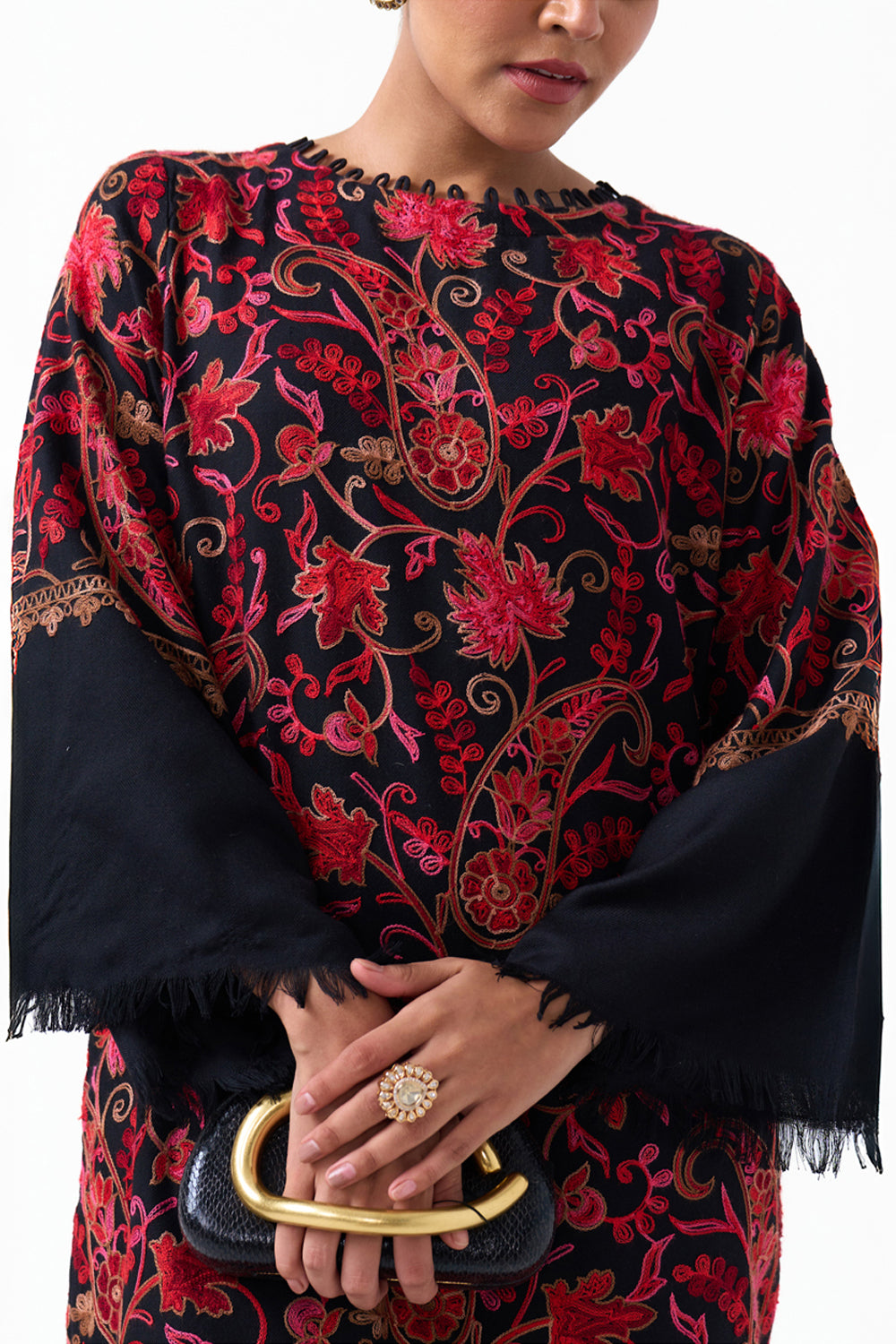 Ziya Embroidered Shawl Kaftan