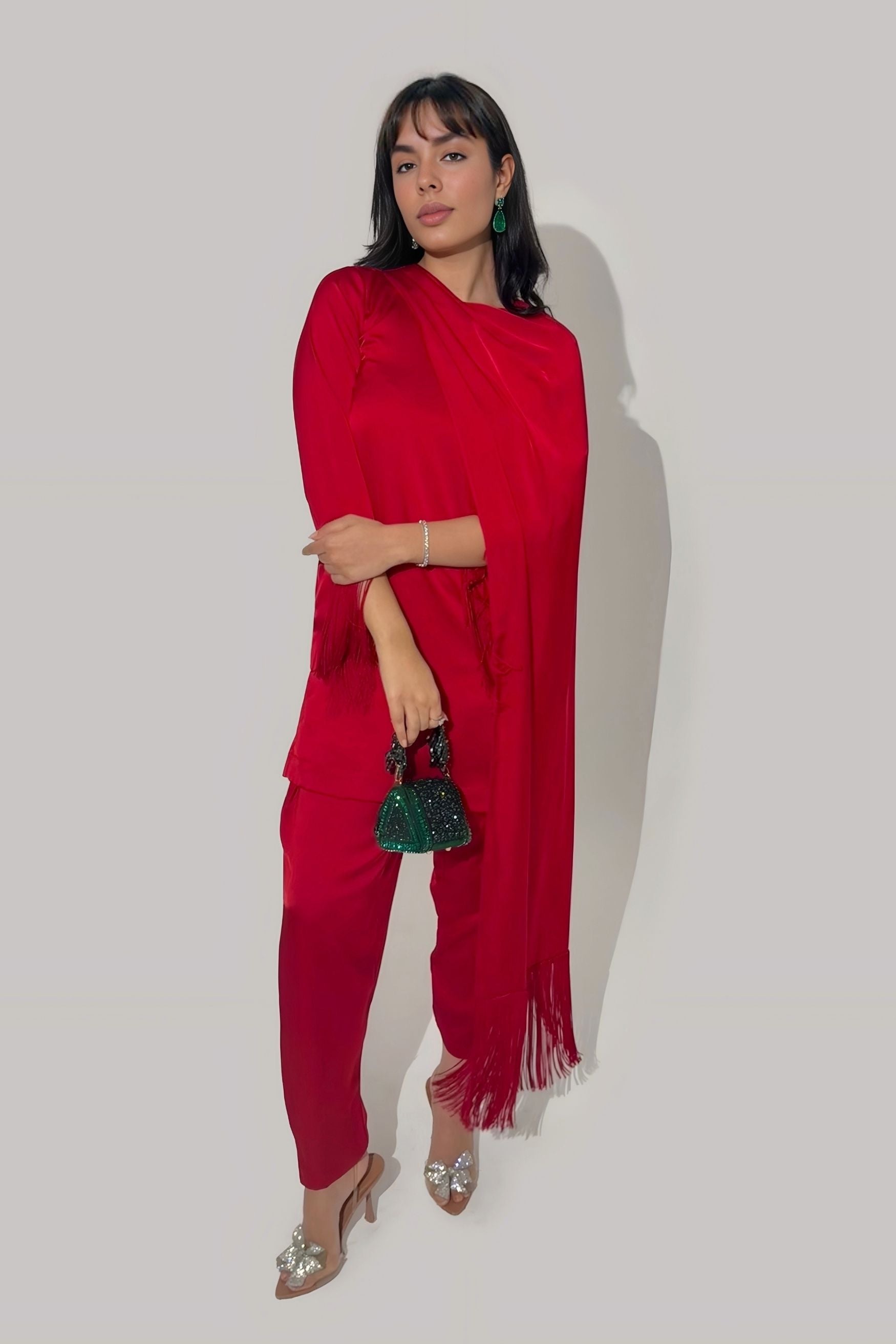 Warda Draped Kurta Set