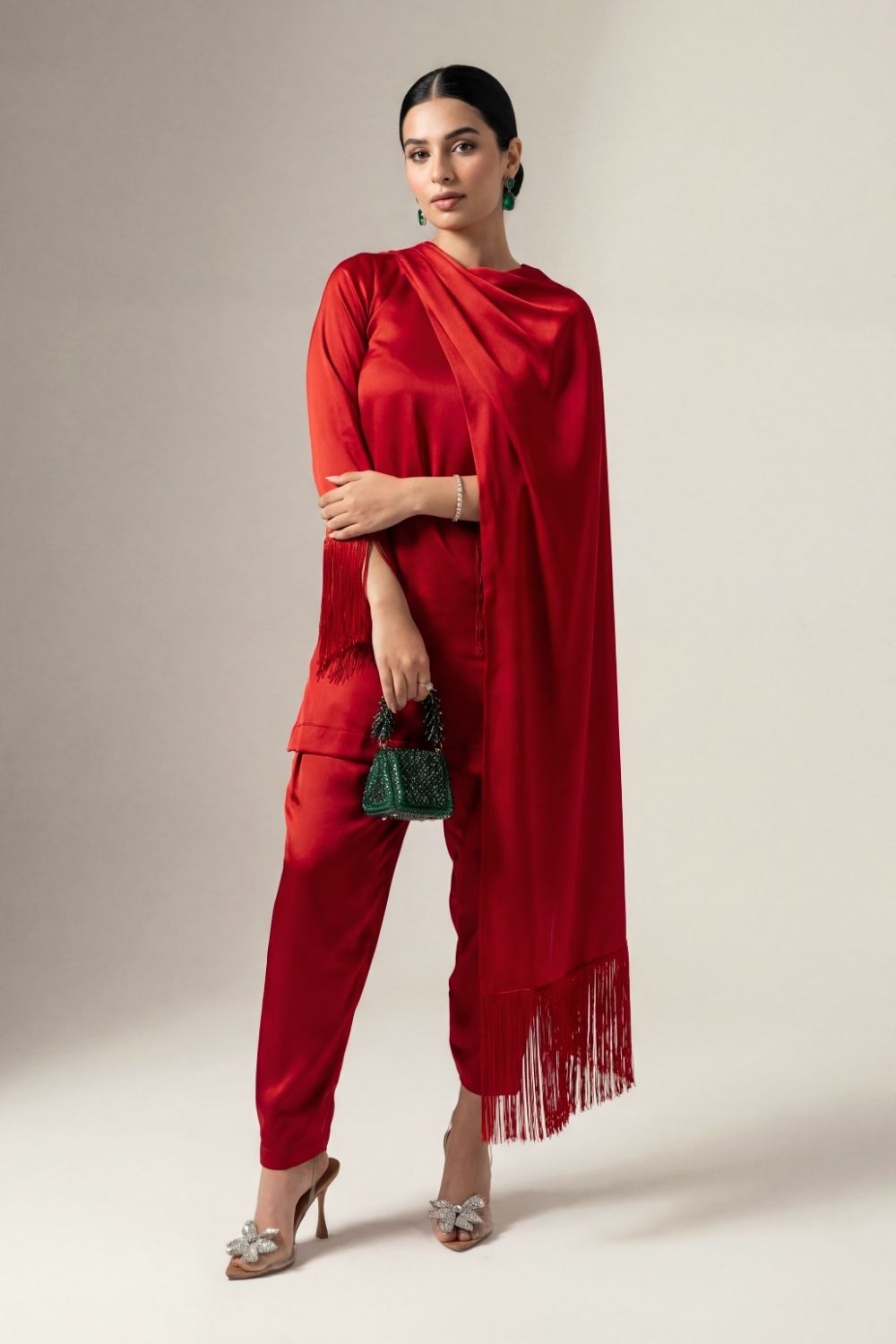 Warda Draped Kurta Set